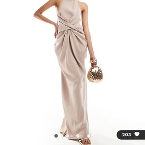 NWT ASOS Taupe Maxi Dress size 2